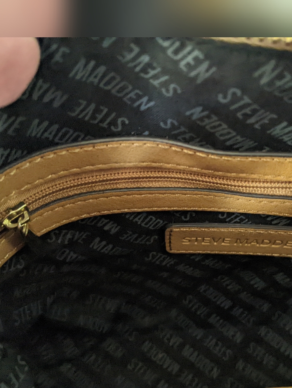 Steve Madden Cork-Texture Crossbody in Tan - Picture 4 of 5
